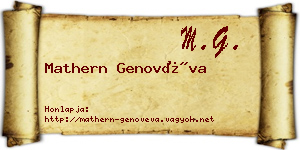 Mathern Genovéva névjegykártya
